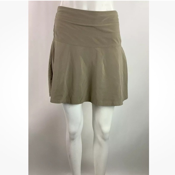 Athleta Sz 0 Everyday Skort Tan Recycled Polyester Spandex Flare Style - Picture 1 of 8
